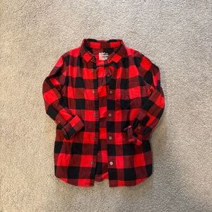 Cat and Jack buffalo plaid button down